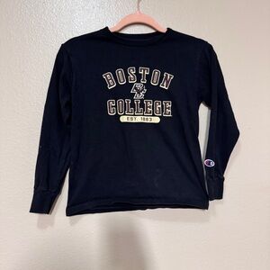 Champion Black Boston College Long Sleeve Crewneck